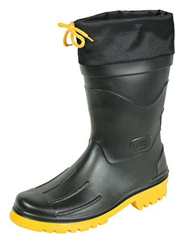 MADSea Herren Jungen Gummistiefel Nils-Hannes Halbschaft Regenstiefel, Farbe:schwarz/gelb, Größe:42 EU von MADSea