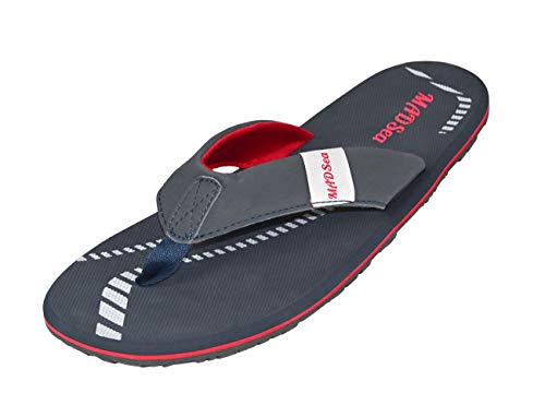 MADSea Herren Zehenstegpantolette Beach Man | Flip Flop Zehentrenner Thong Sandale | Sommer Strand, dunkelblau/rot, 41 EU von MADSea