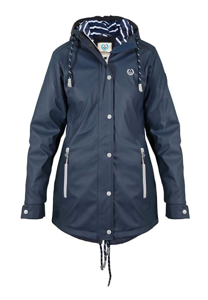 MADSea Regenjacke Friesennerz Navy maritimer Regenmantel wasserdicht und tailliert von MADSea
