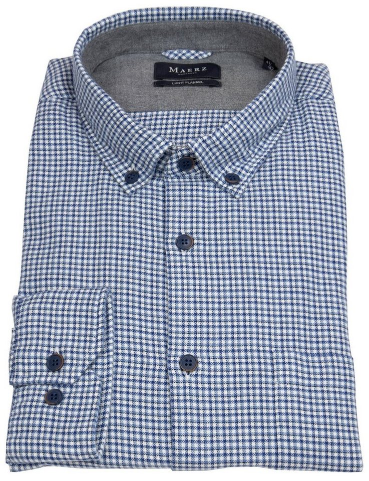 MAERZ Muenchen Karohemd leicht tailliert Button-Down-Kragen von MAERZ Muenchen