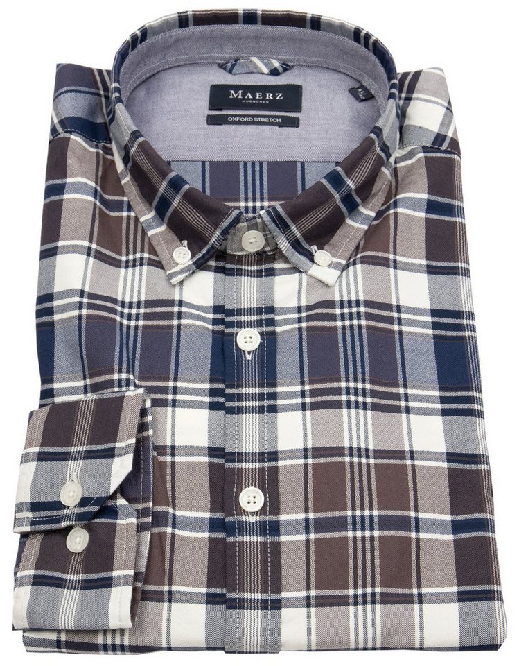 MAERZ Muenchen Karohemd leicht tailliert Button-Down-Kragen von MAERZ Muenchen