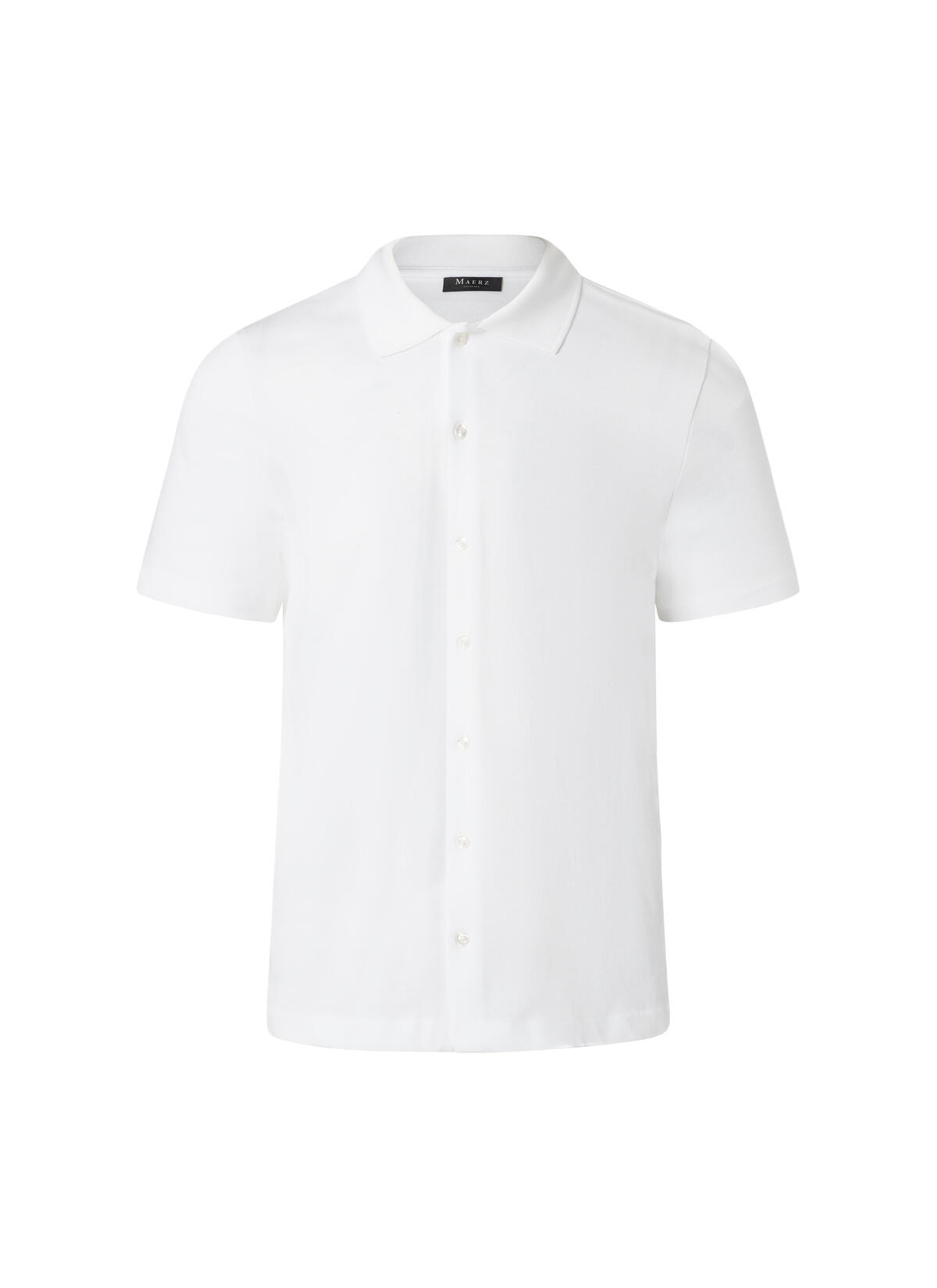 MAERZ Muenchen - Poloshirt, Knopf 1/2 Arm pure white von MAERZ Muenchen