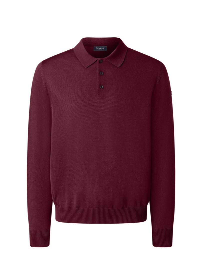 MAERZ Muenchen - Pullover Polokragen Knopf 1/1 Arm barolo wine - Gr. - 50 von MAERZ Muenchen