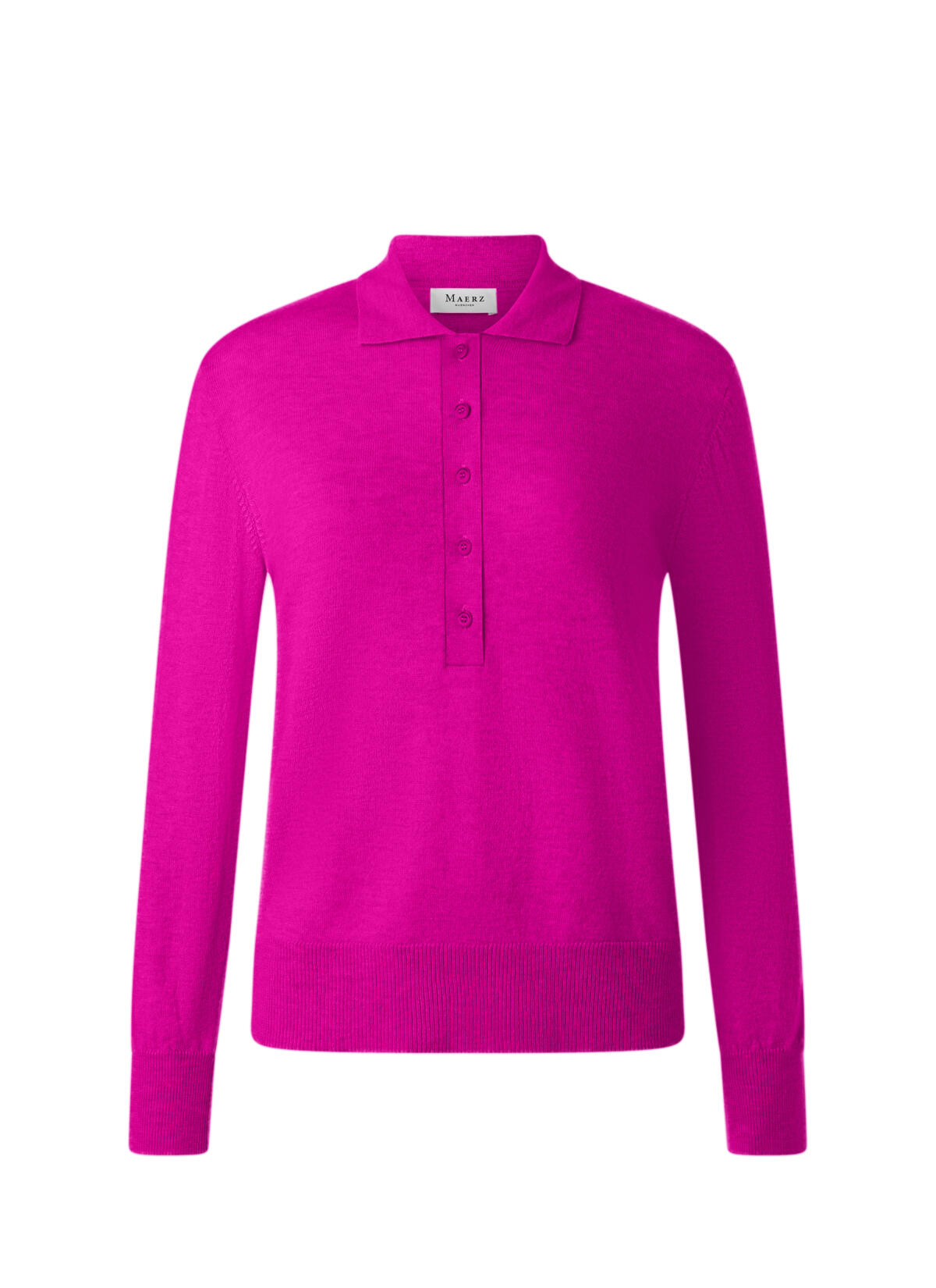 MAERZ Muenchen - Pullover Polokragen Knopf 1/1 Arm vivid orchid - Gr. - 48 von MAERZ Muenchen