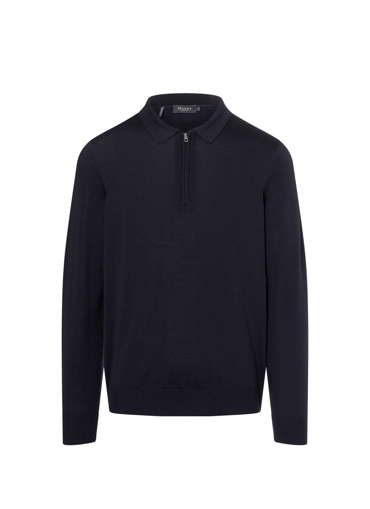 MAERZ Muenchen - Pullover Polokragen Zip 1/1 Arm navy - Gr. - 50 von MAERZ Muenchen