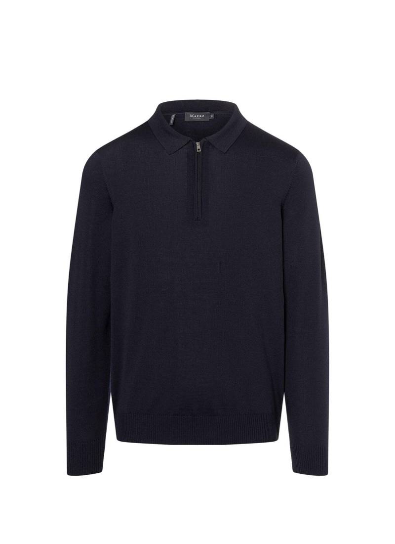 MAERZ Muenchen - Pullover Polokragen Zip 1/1 Arm navy - Gr. - 50 von MAERZ Muenchen