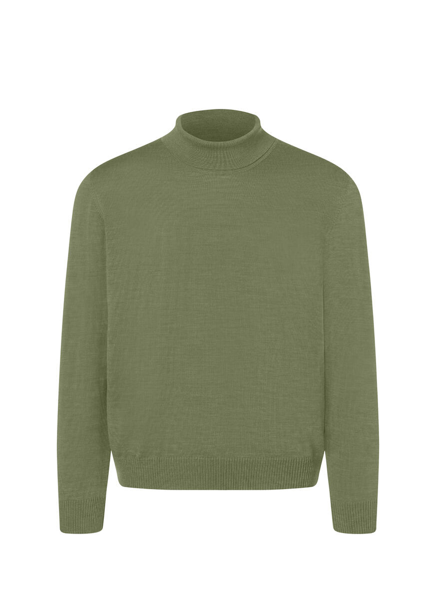 MAERZ Muenchen - Pullover Rollkragen 1/1 Arm green hummus - Gr. - 58 von MAERZ Muenchen