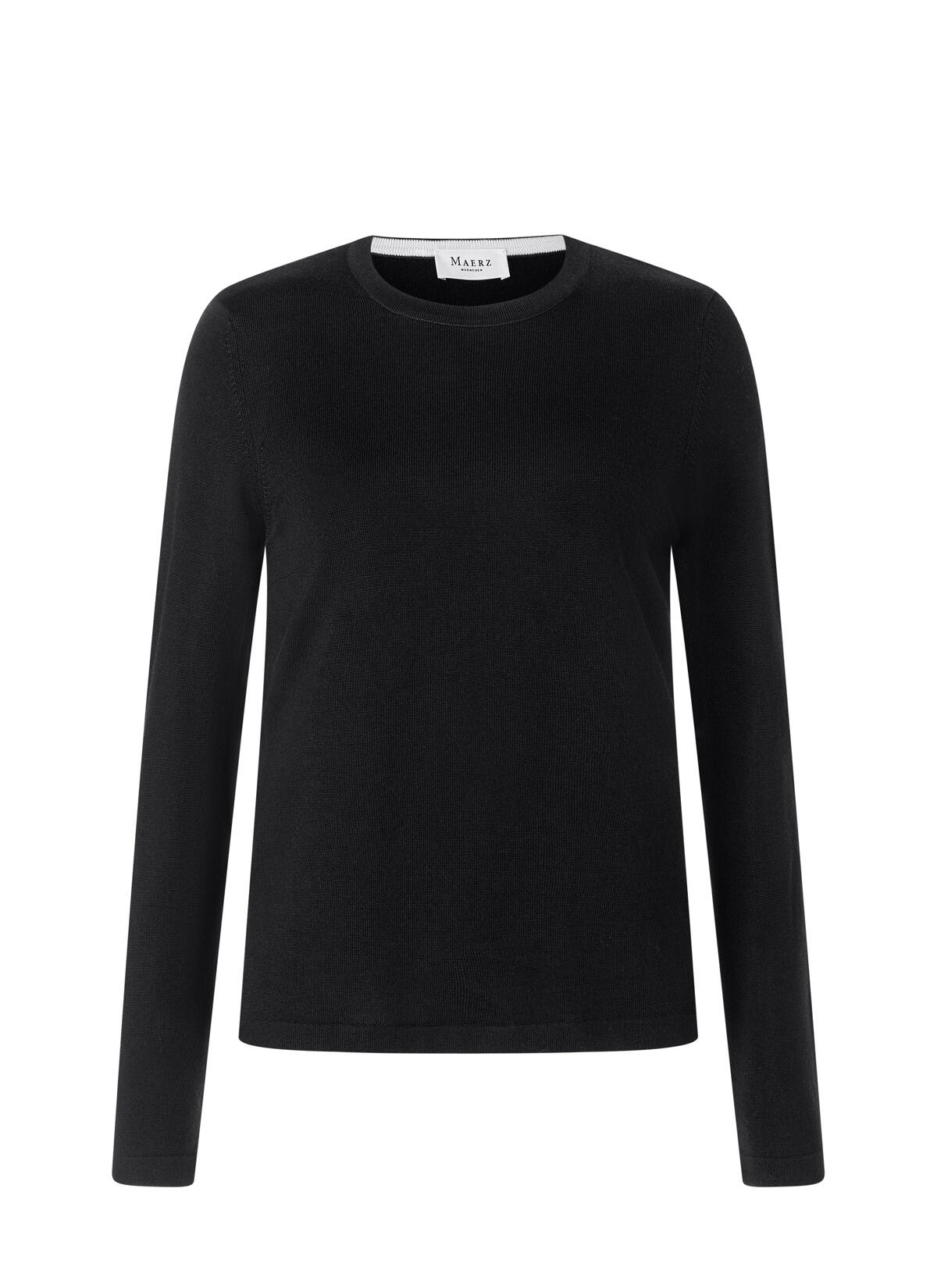 MAERZ Muenchen - Pullover Rundhals 1/1 Arm black - Gr. - 40 von MAERZ Muenchen