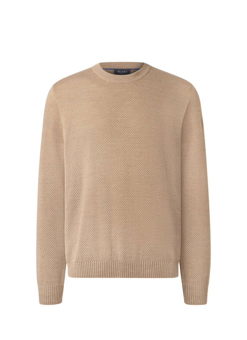 MAERZ Muenchen - Pullover Rundhals 1/1 Arm choco cream - Gr. - 58 von MAERZ Muenchen