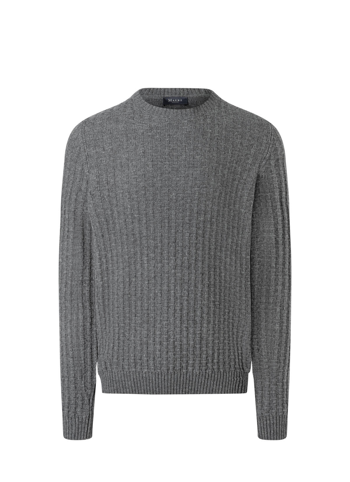 MAERZ Muenchen - Pullover Rundhals 1/1 Arm grey rock - Gr. - 58 von MAERZ Muenchen
