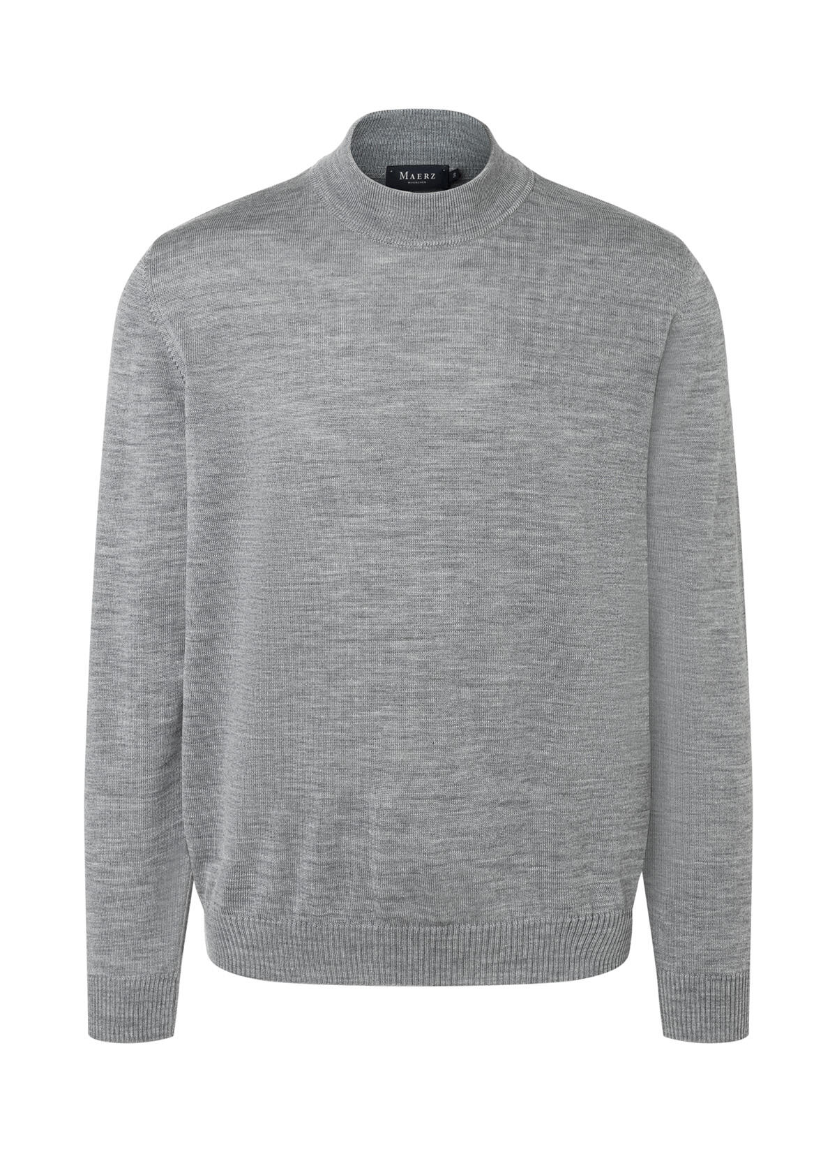 MAERZ Muenchen - Pullover Stehkragen 1/1 Arm mercury grey - Gr. - 56 von MAERZ Muenchen