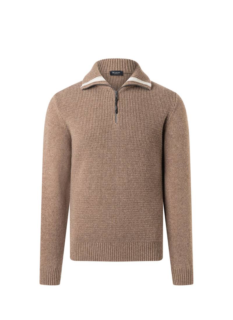 MAERZ Muenchen - Pullover Troyer 1/1 Arm choco cream - Gr. - 56 von MAERZ Muenchen