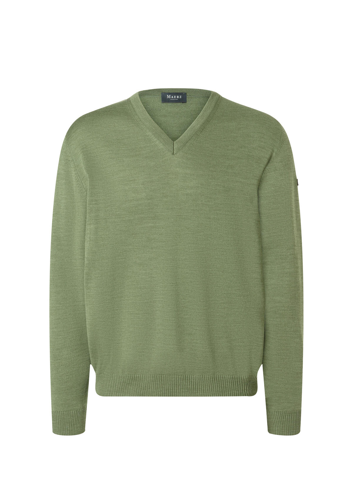 MAERZ Muenchen - Pullover V-Ausschnitt 1/1 Arm green hummus - Gr. - 56 von MAERZ Muenchen