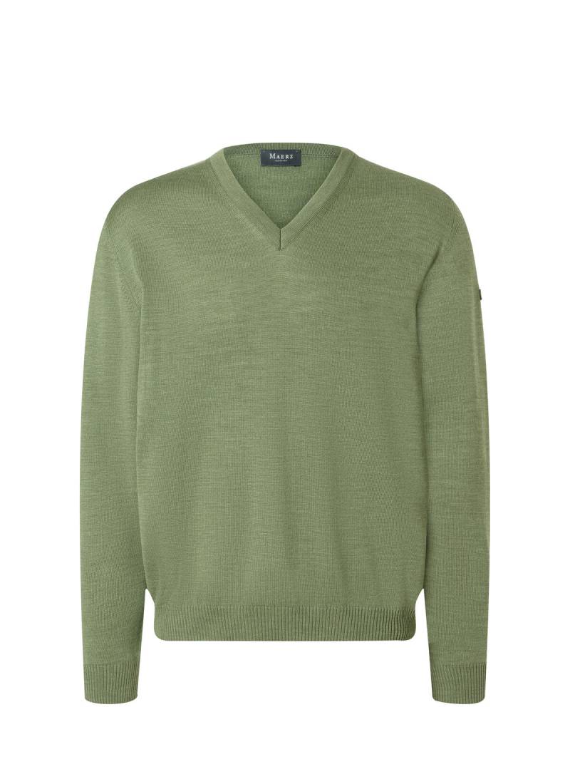 MAERZ Muenchen - Pullover V-Ausschnitt 1/1 Arm green hummus - Gr. - 58 von MAERZ Muenchen
