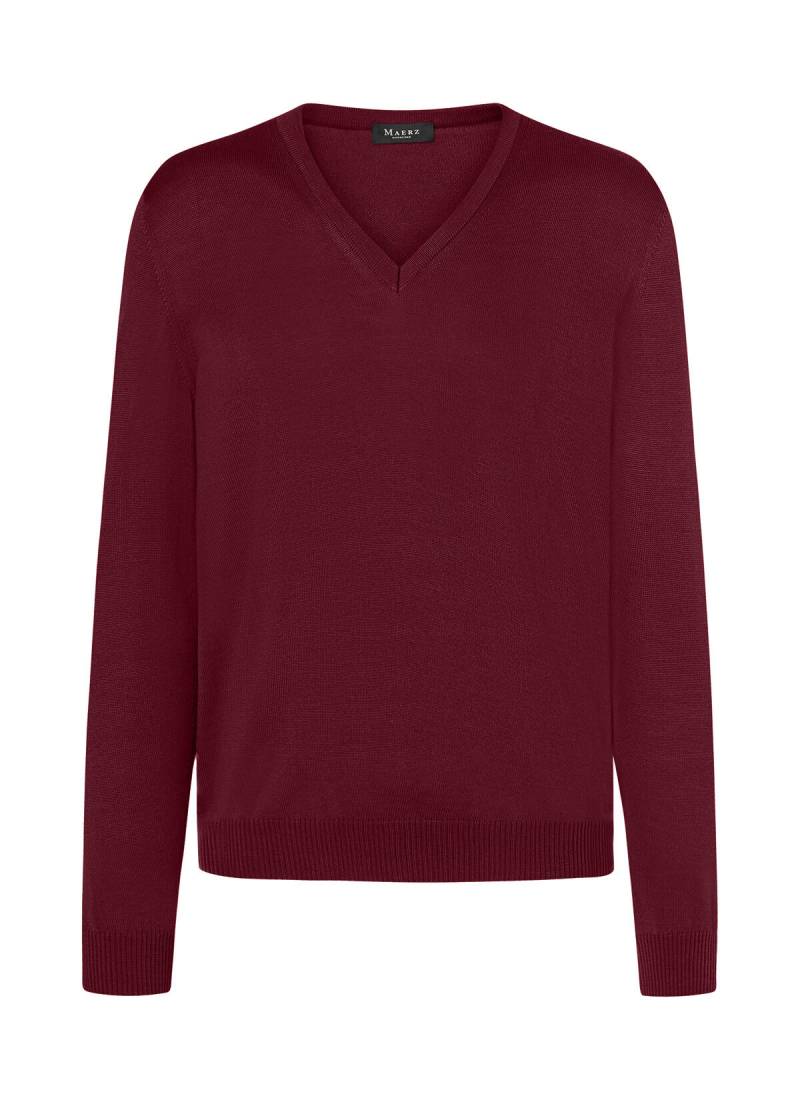 MAERZ Muenchen - Pullover V-Ausschnitt 1/1 Arm weinrot - Gr. - 52 von MAERZ Muenchen