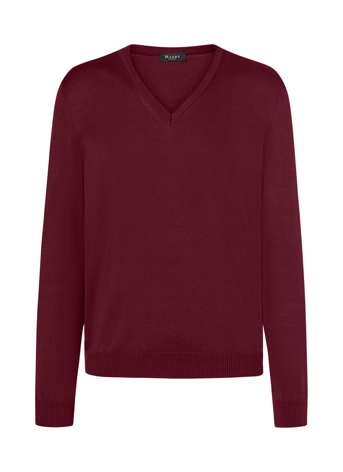 MAERZ Muenchen - Pullover V-Ausschnitt 1/1 Arm weinrot - Gr. - 60 von MAERZ Muenchen