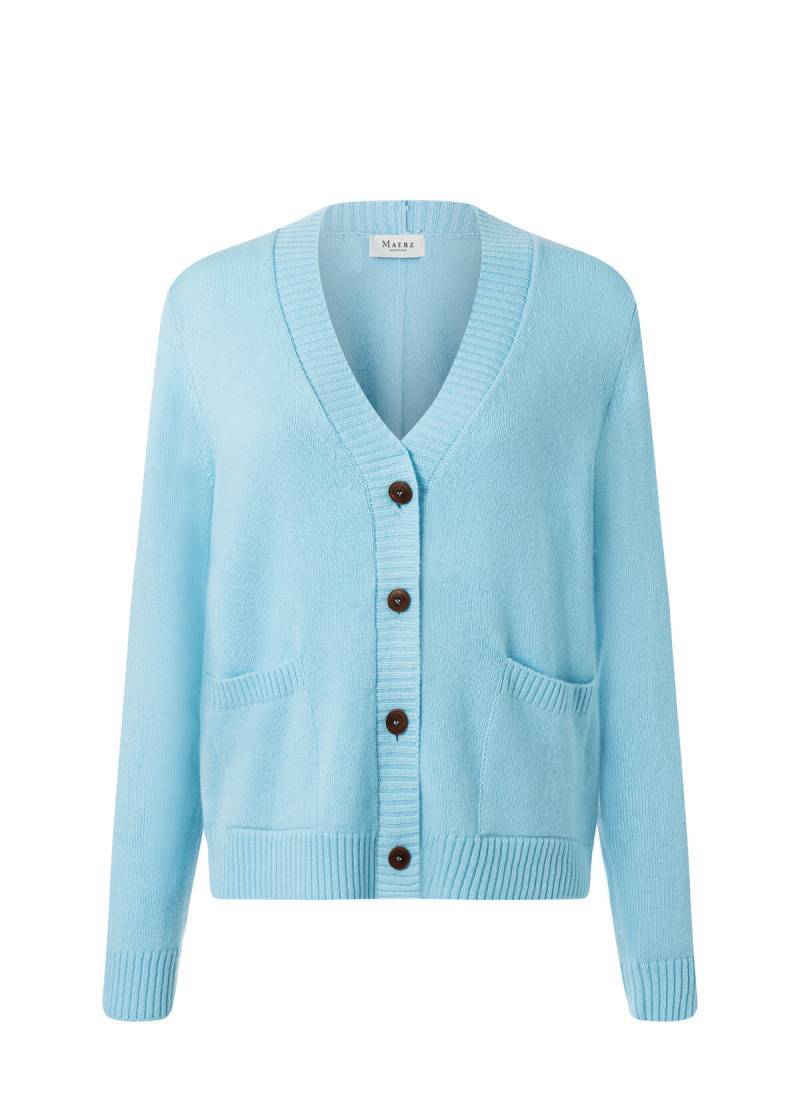 MAERZ Muenchen - Strick Cardigan 1/1 Arm celeste - Gr. - 48 von MAERZ Muenchen