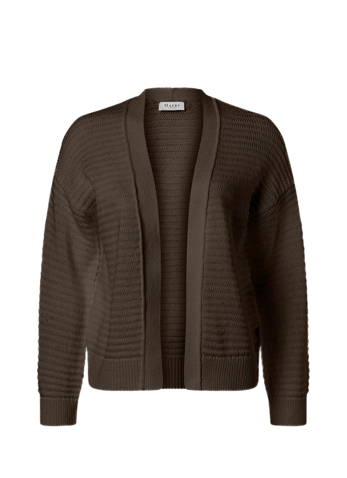 MAERZ Muenchen - Strick Cardigan 1/1 Arm dark chocolate von MAERZ Muenchen