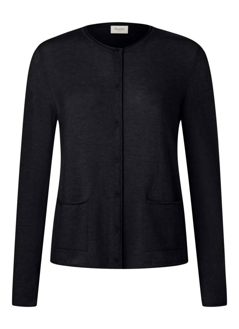 MAERZ Muenchen - Strickjacke Knopf 1/1 Arm black - Gr. - 48 von MAERZ Muenchen