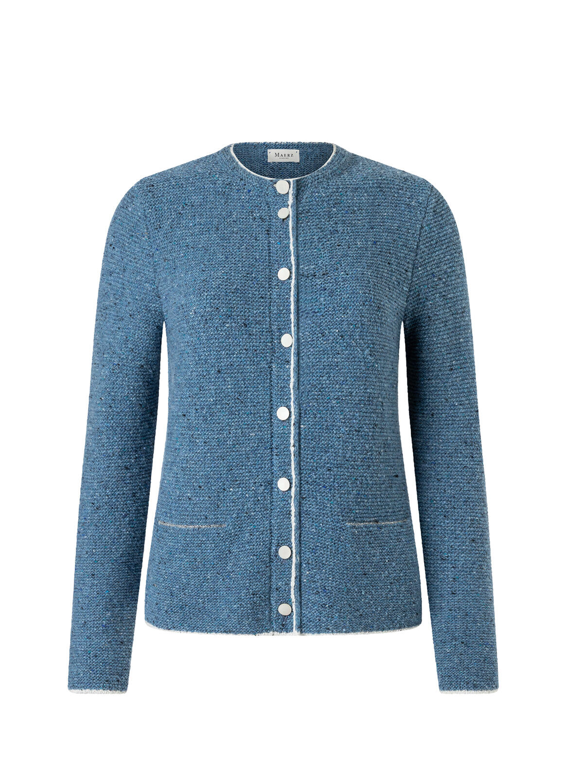 MAERZ Muenchen - Strickjacke Knopf 1/1 Arm blue horizon - Gr. - 40 von MAERZ Muenchen