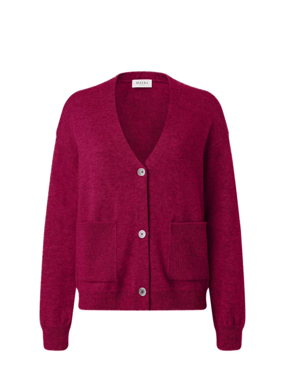 MAERZ Muenchen - Strickjacke Knopf 1/1 Arm bordeaux - Gr. - 36 von MAERZ Muenchen