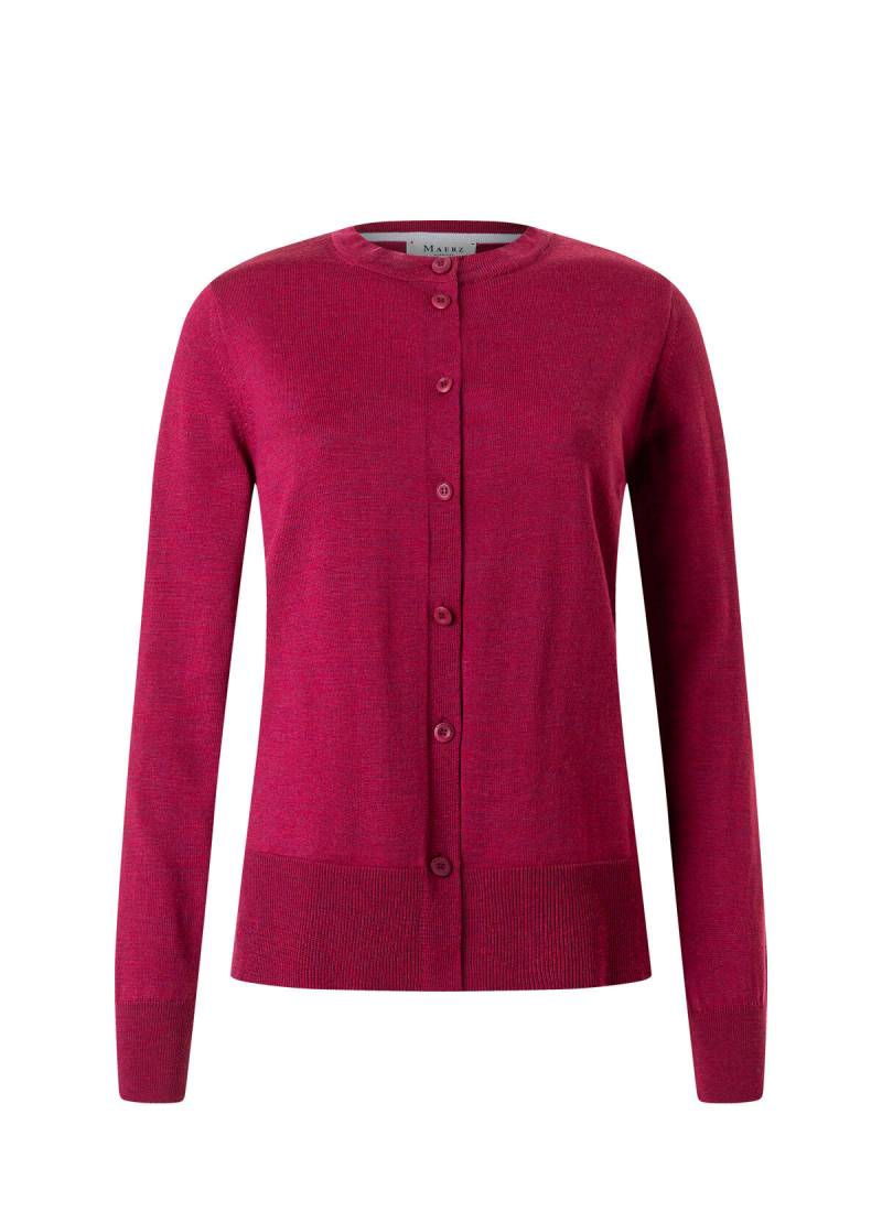 MAERZ Muenchen - Strickjacke Knopf 1/1 Arm bright bordeaux - Gr. - 46 von MAERZ Muenchen