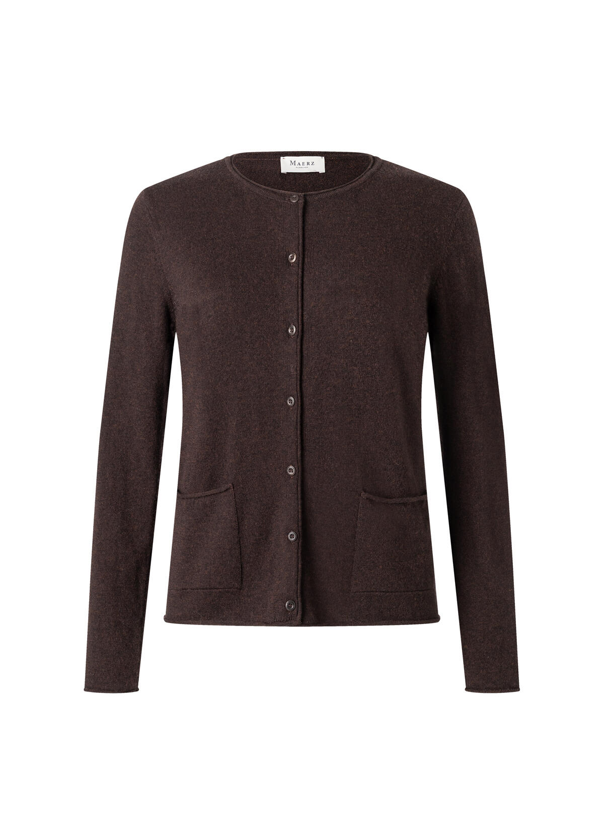 MAERZ Muenchen - Strickjacke Knopf 1/1 Arm dark espresso - Gr. - 38 von MAERZ Muenchen