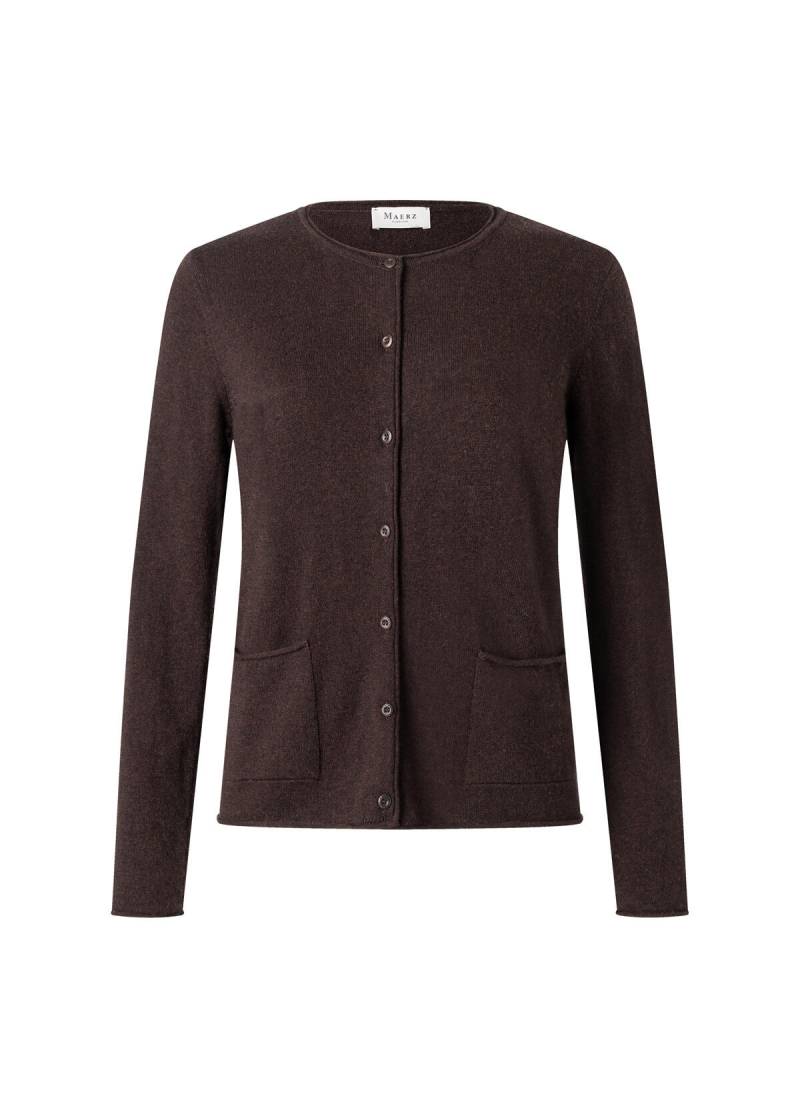 MAERZ Muenchen - Strickjacke Knopf 1/1 Arm dark espresso - Gr. - 38 von MAERZ Muenchen