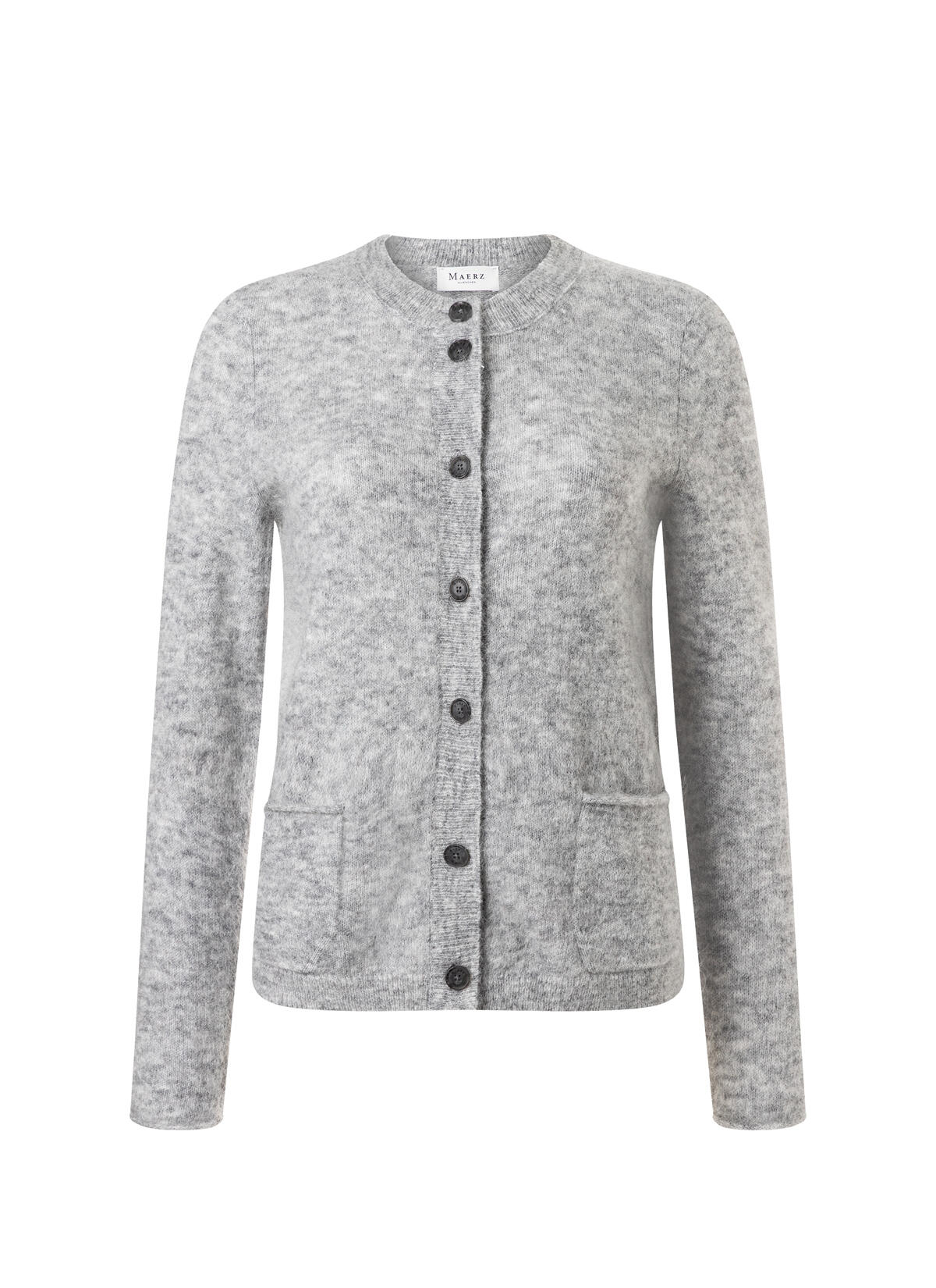 MAERZ Muenchen - Strickjacke Knopf 1/1 Arm granite grey - Gr. - 36 von MAERZ Muenchen