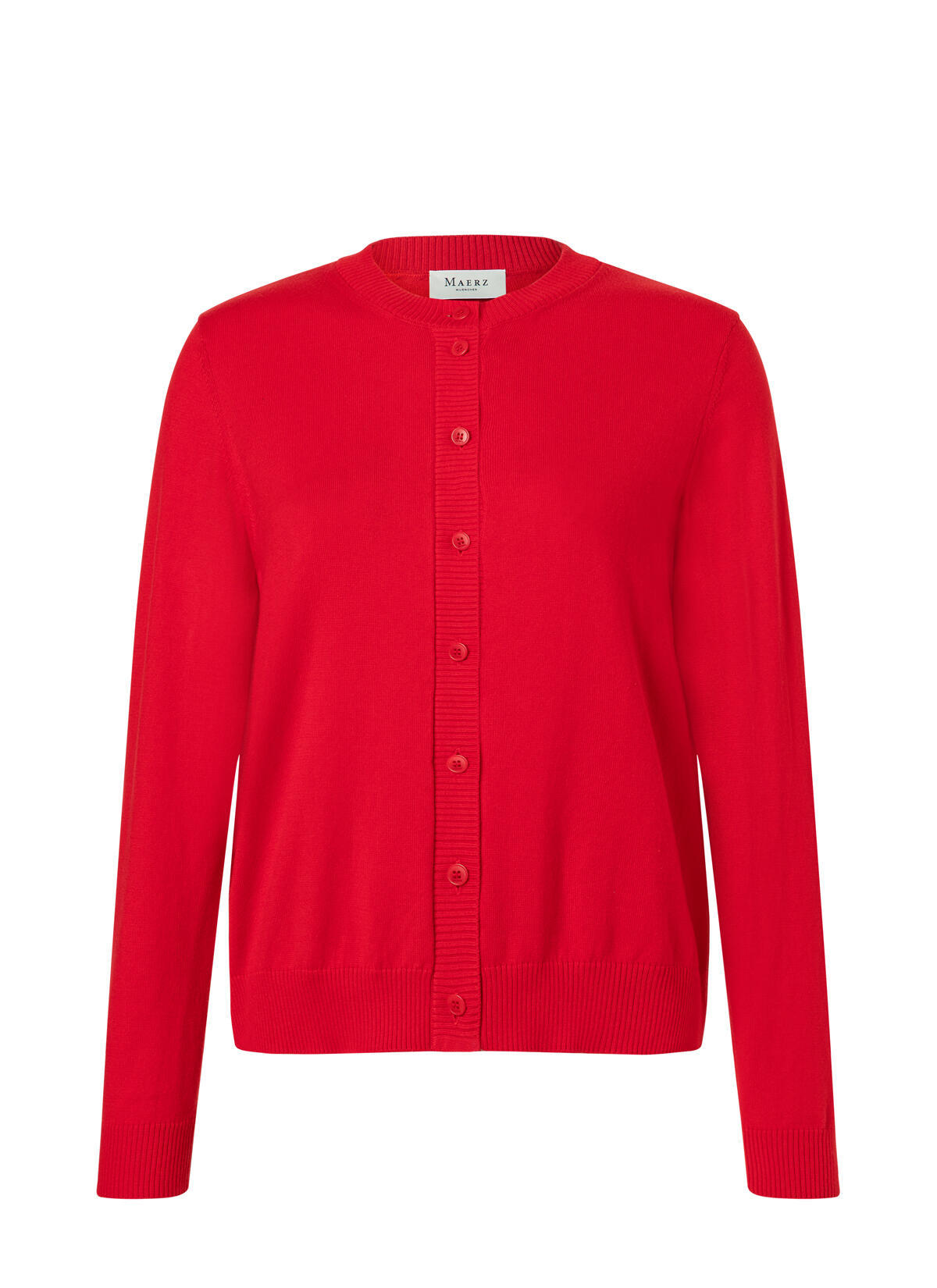 MAERZ Muenchen - Strickjacke Knopf 1/1 Arm lychee red von MAERZ Muenchen
