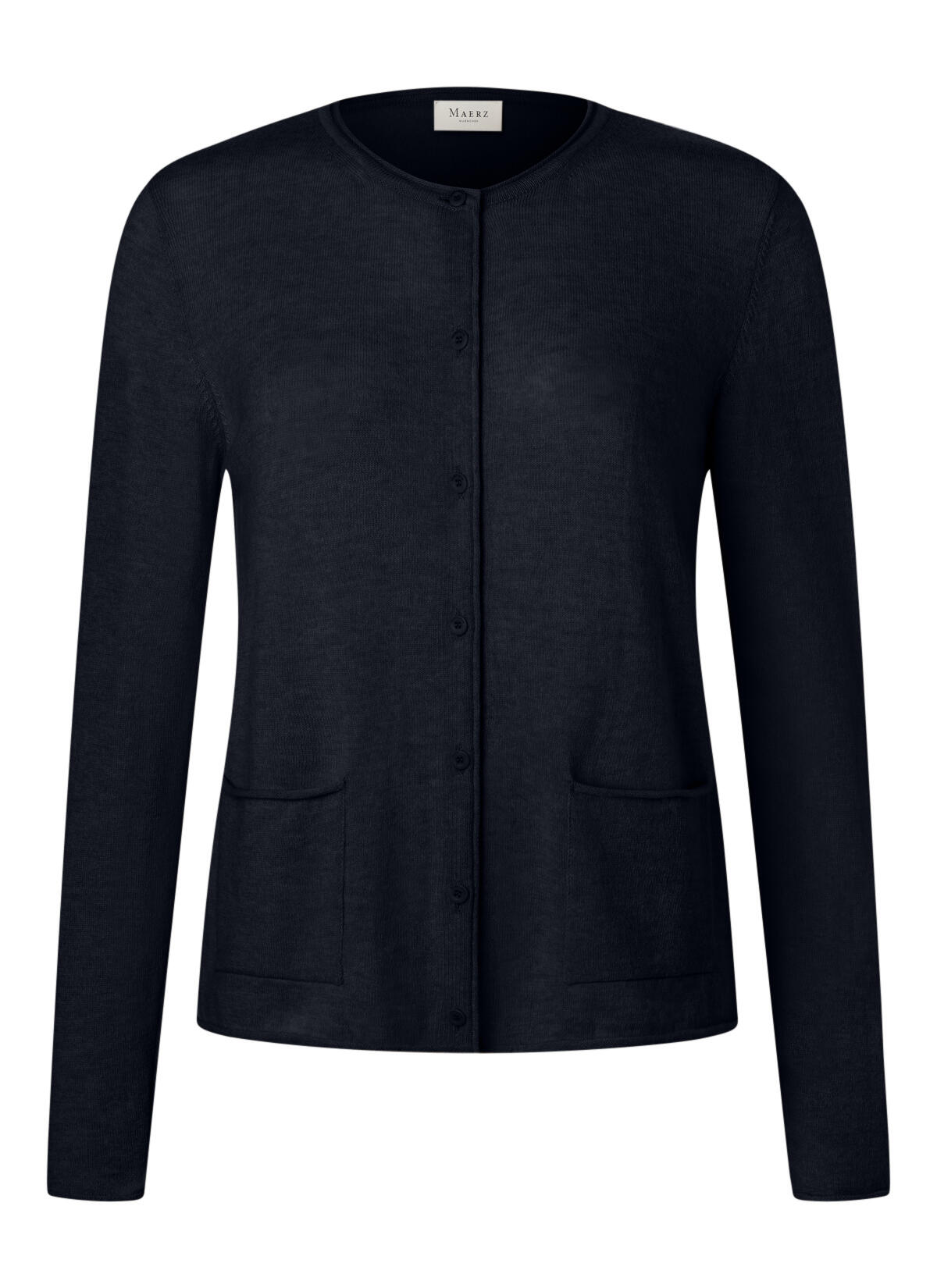 MAERZ Muenchen - Strickjacke Knopf 1/1 Arm navy - Gr. - 42 von MAERZ Muenchen
