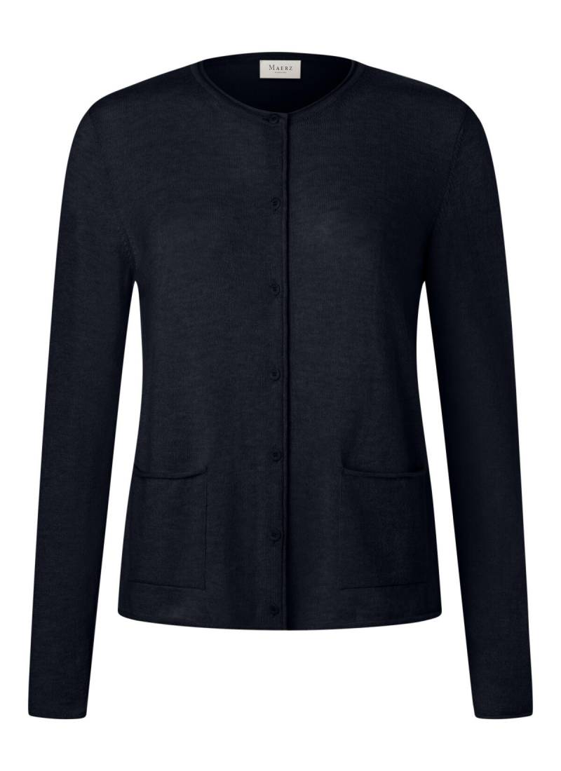 MAERZ Muenchen - Strickjacke Knopf 1/1 Arm navy - Gr. - 42 von MAERZ Muenchen
