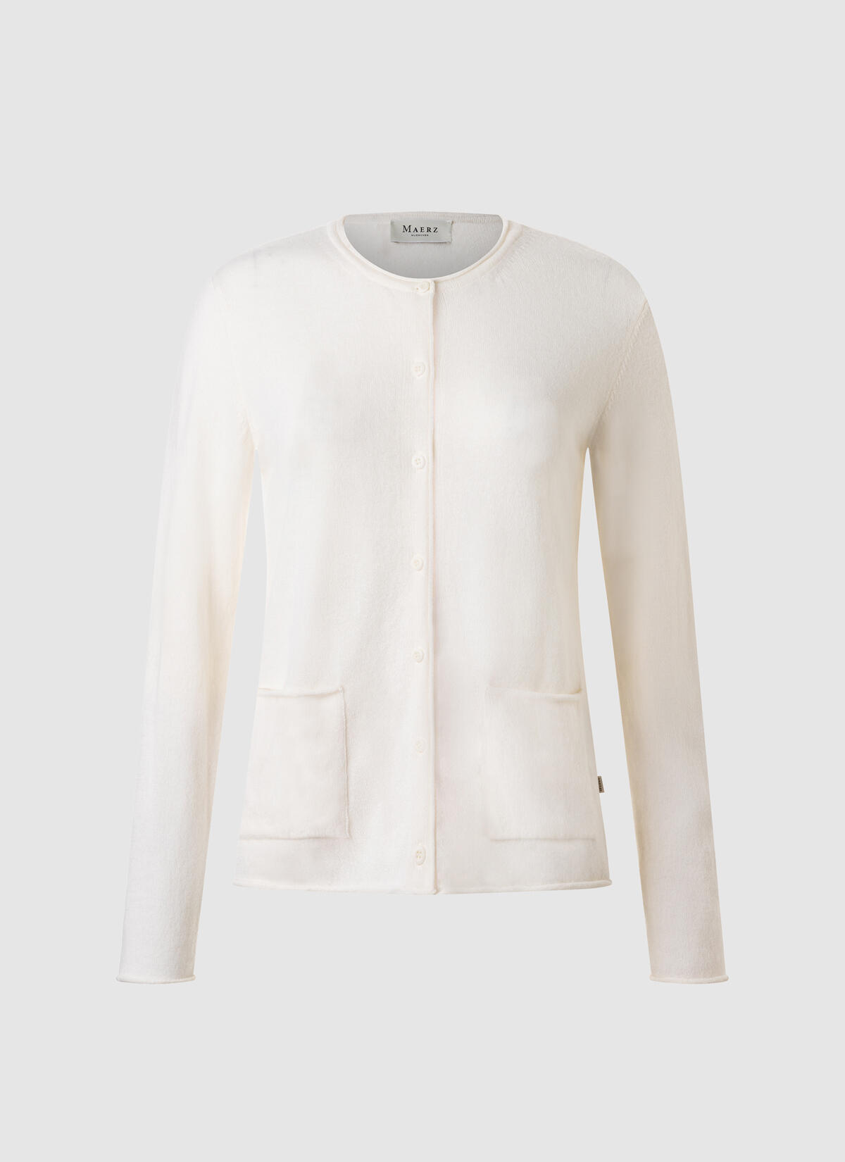 MAERZ Muenchen - Strickjacke Knopf 1/1 Arm new white - Gr. - 44 von MAERZ Muenchen