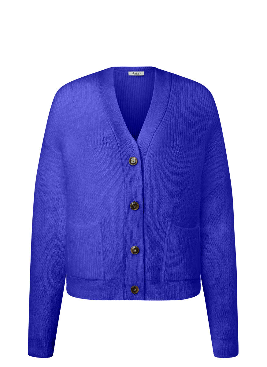 MAERZ Muenchen - Strickjacke Knopf 1/1 Arm sapphire - Gr. - 36 von MAERZ Muenchen