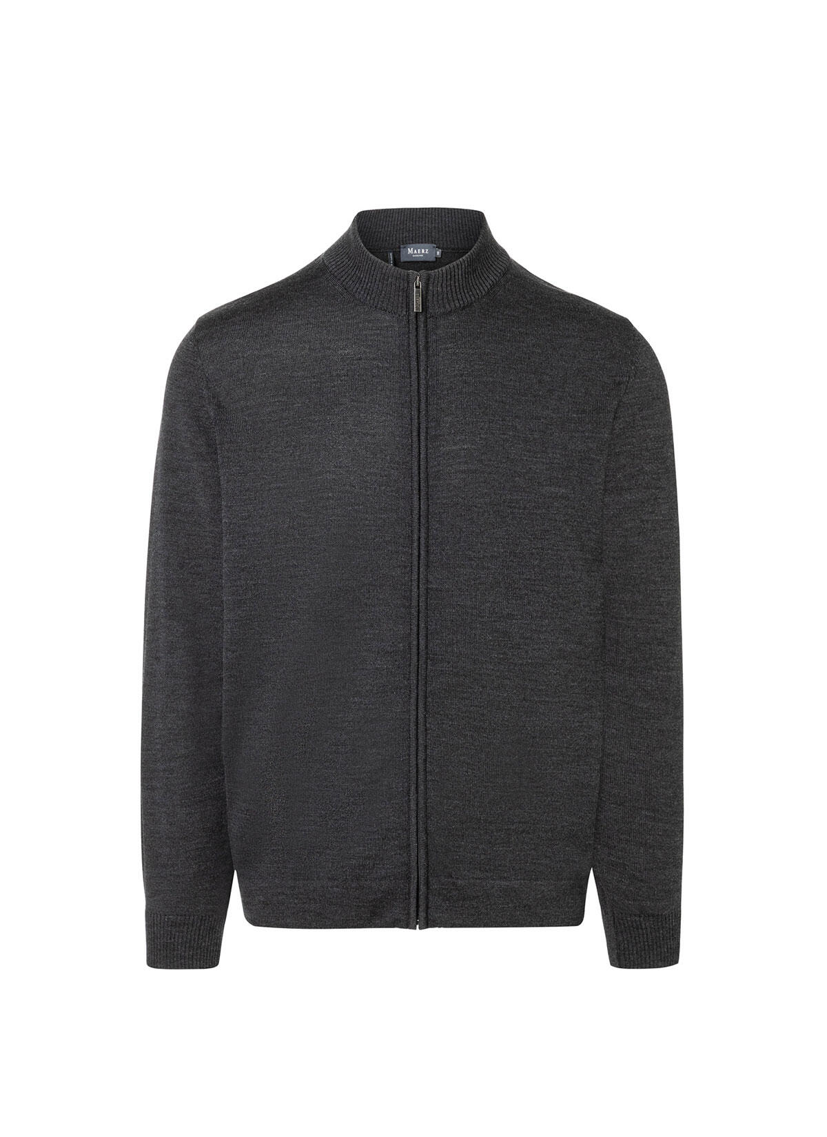 MAERZ Muenchen - Strickjacke Zip 1/1 Arm anthrazit - Gr. - 50 von MAERZ Muenchen