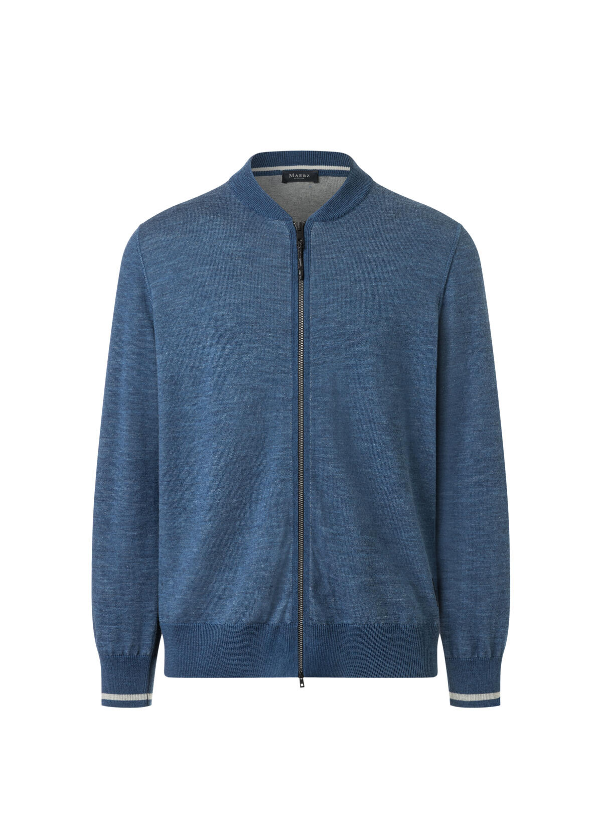 MAERZ Muenchen - Strickjacke Zip 1/1 Arm deep sea - Gr. - 54 von MAERZ Muenchen