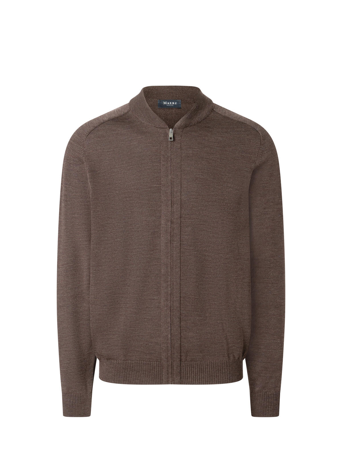 MAERZ Muenchen - Strickjacke Zip 1/1 Arm field brown - Gr. - 56 von MAERZ Muenchen