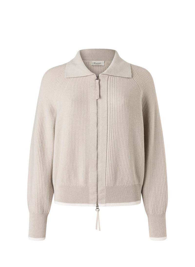 MAERZ Muenchen - Strickjacke Zip 1/1 Arm pearl - Gr. - 36 von MAERZ Muenchen