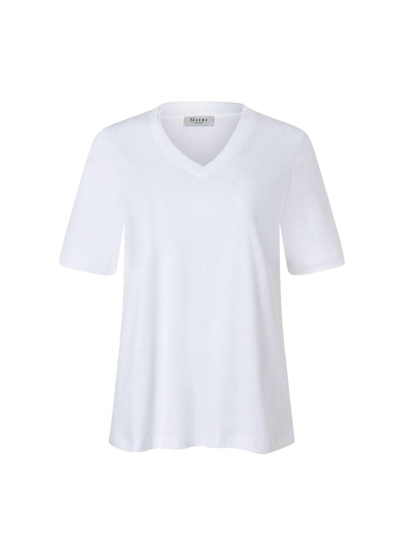 MAERZ Muenchen - T-Shirt V-Neck 1/2 Arm pure white von MAERZ Muenchen