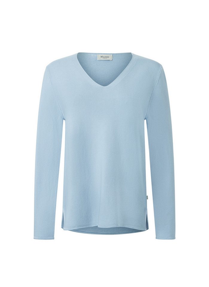 MAERZ Muenchen Wollpullover Pullover V-Ausschnit MAERZ hellblau von MAERZ Muenchen