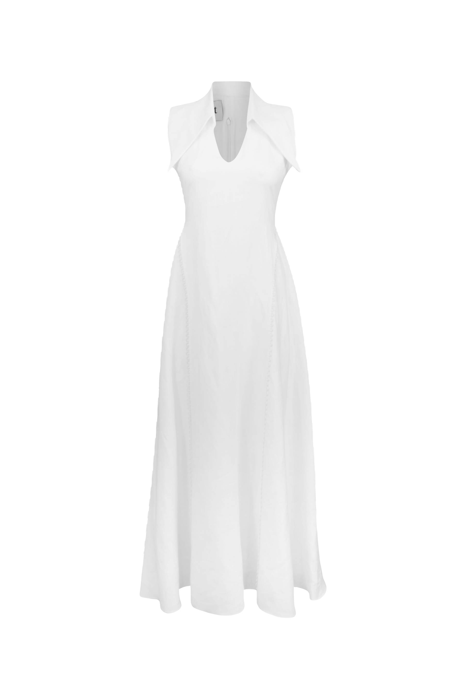 AMARI Sleeveless Maxi White Linen Dress von MAET