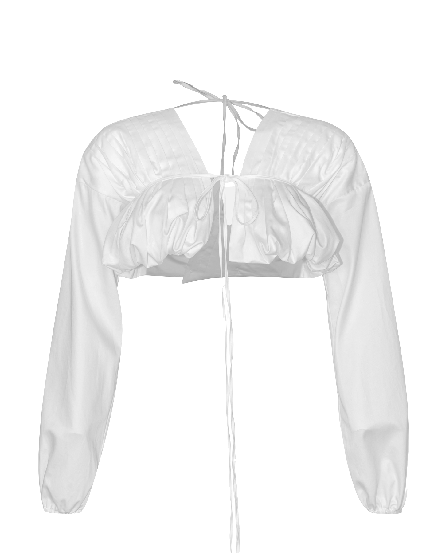 MAET | ARLETTE White Long Sleeve Ruched Top | Women's White Crop tops MAET | ARLETTE White Long Sleeve Ruched Top | Women's White Crop tops von MAET