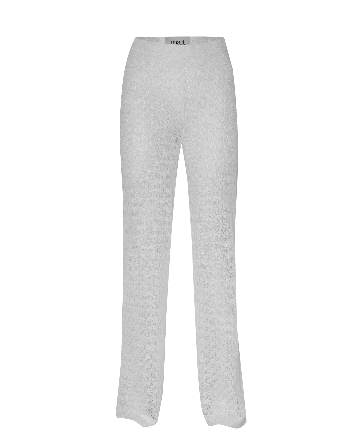 LEIA White Knit See Through Pants von MAET