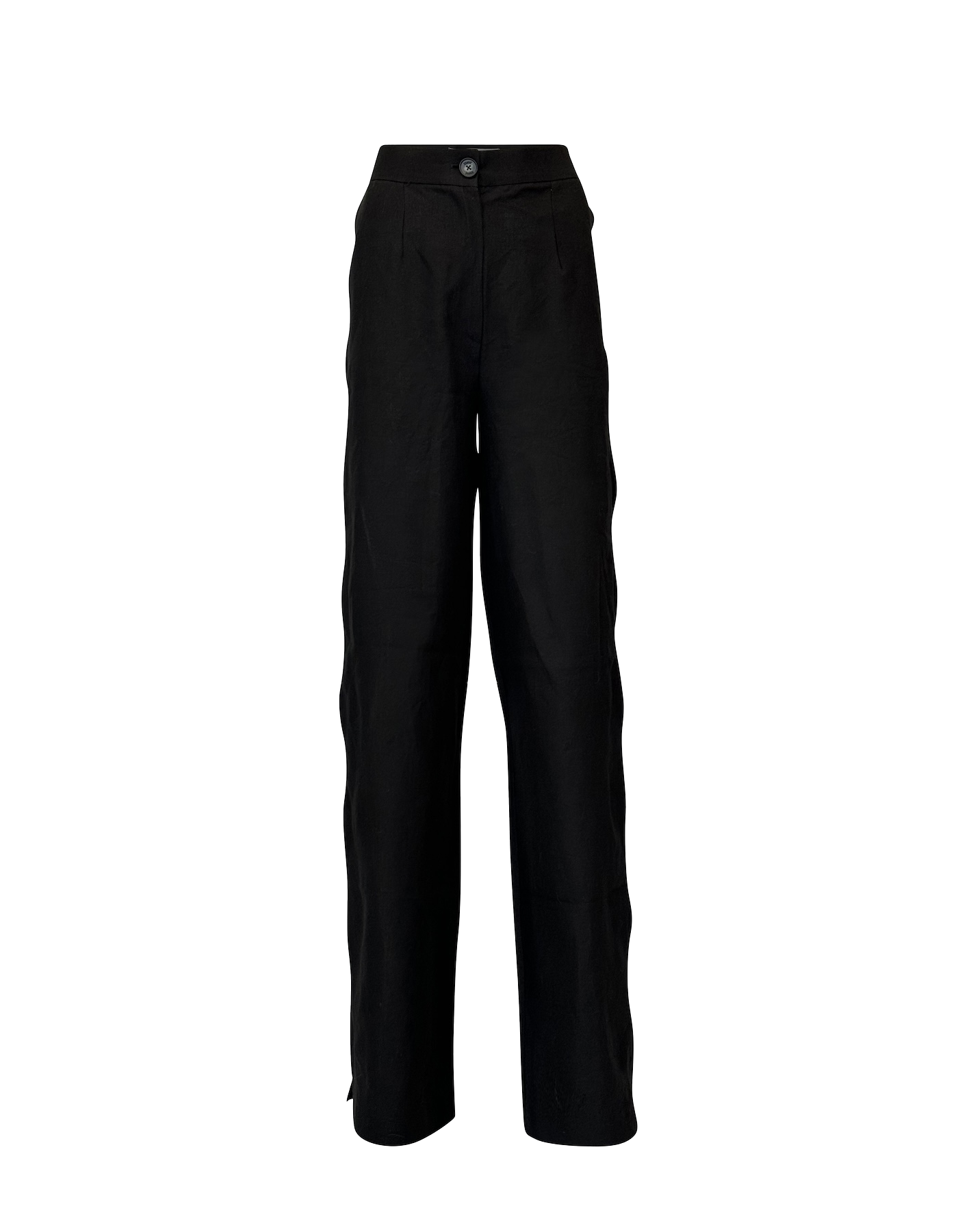 NEREUS Black Cut-Out Linen Pants von MAET