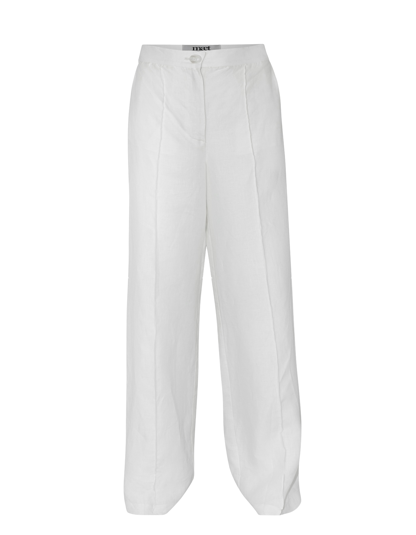 PRIMROSE White Linen Straight-Leg Pants von MAET