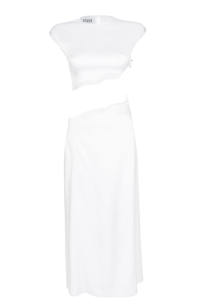 RHEA White Silk Skirt Set - White - XL - MAET - Skirt sets von MAET