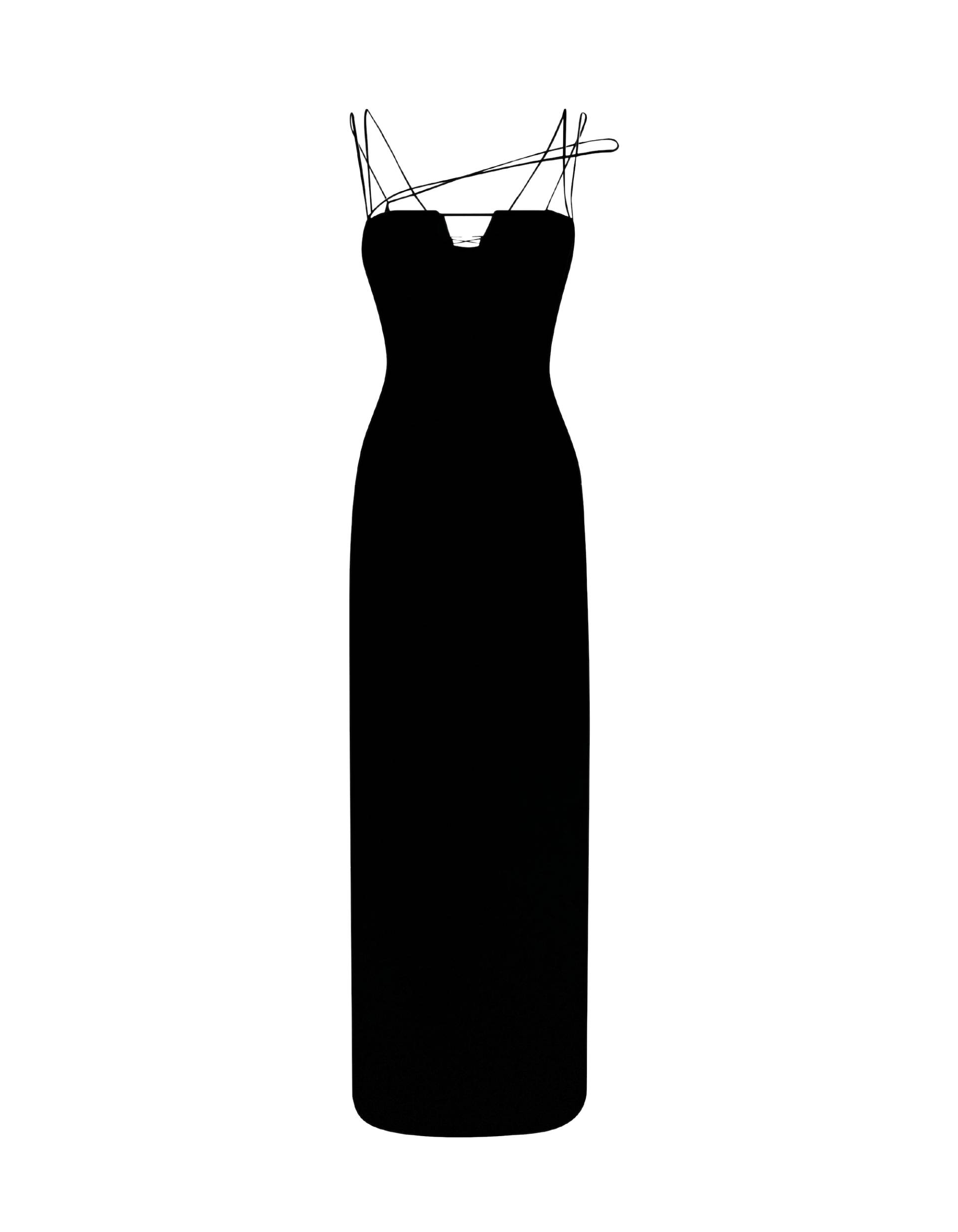 STATUE - Black Evening Dress - Black - XL - MAET - Maxi dresses von MAET