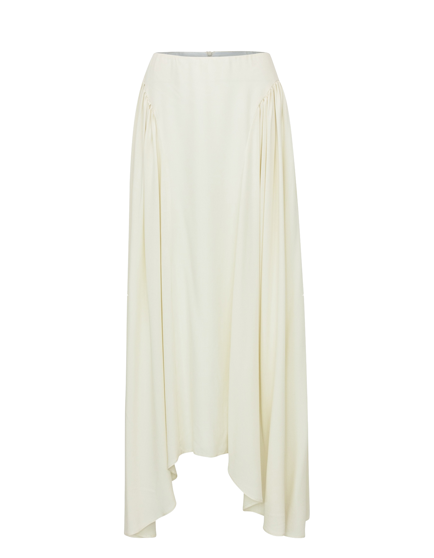 YSABELL Cream Pleated Midi Skirt von MAET