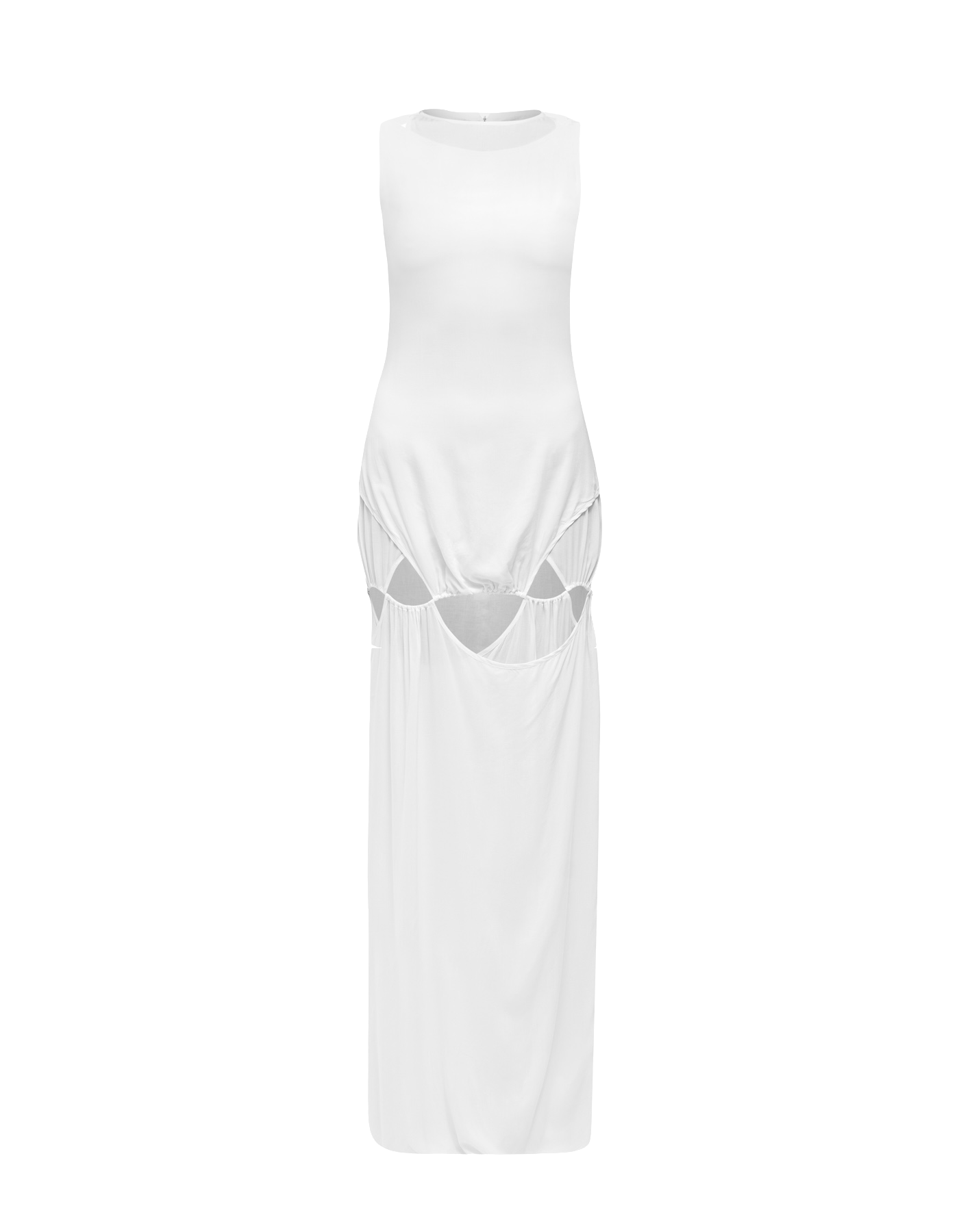 ZIRDI White Cut-out Long Dress - White - L - MAET - Maxi dresses von MAET