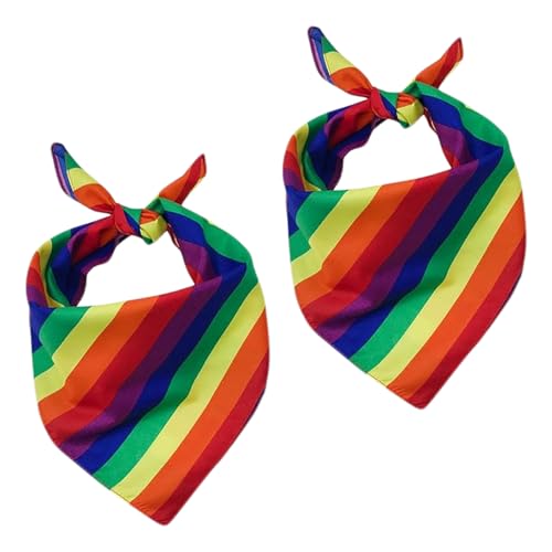 MAEXUS® Pride Outfit Regenbogen Bandana, 2 Stück Pride Haarschmuck, Regenbogen Haarschmuck für LGBTQ+ Events Pride Party Dekoration Pride Regenbogen Tuch von MAEXUS
